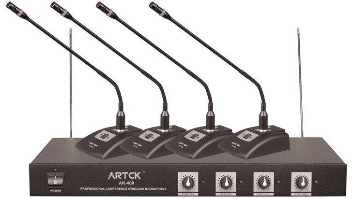 AK-400 VHF 四通道無線會議話筒