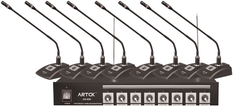 AK-800 VHF 八通道無線會議話筒