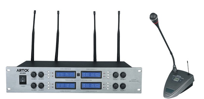  AK-8830 UHF 八通道紅外對(duì)頻無線會(huì)議話筒