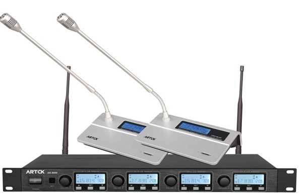 AK-8460 UHF 四通道紅外對(duì)頻無線會(huì)議話筒